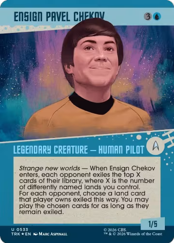 Ensign Pavel Chekov (Showcase) (Surge Foil) (533), Star Trek — Magic card price
