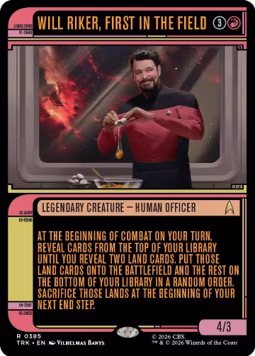 Will Riker, First in the Field (Showcase) (385), Star Trek — Magic card price