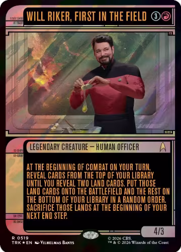 Will Riker, First in the Field (Showcase) (Surge Foil) (519), Star Trek — Magic card price