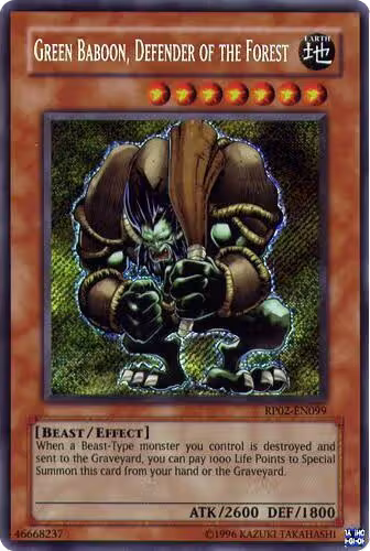 Green Baboon, Defender of the Forest (RP02-EN099), Retro Pack 2 — Yu-Gi-Oh! card price