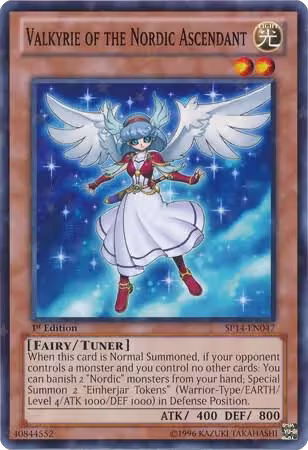 Valkyrie of the Nordic Ascendant (Starfoil) (SP14-EN047), Star Pack 2014 — Yu-Gi-Oh! card price