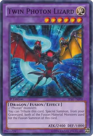 Twin Photon Lizard (Starfoil) (SP14-EN020), Star Pack 2014 — Yu-Gi-Oh! card price