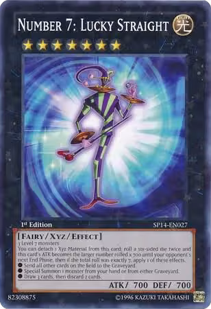 Number 7: Lucky Straight (Starfoil) (SP14-EN027) — card price
