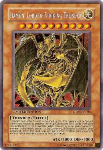 Hamon, Lord of Striking Thunder (CT03-EN006) — card price
