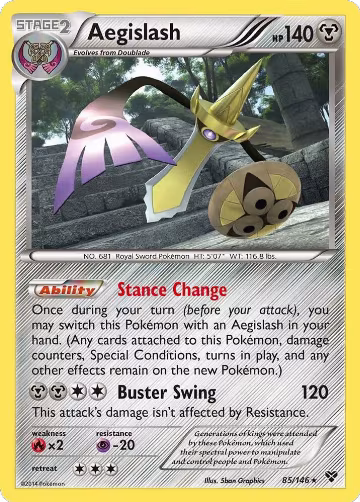 Aegislash (85) (85/146), XY Base Set — Pokémon card price
