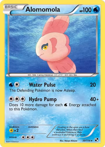 Alomomola (39) (39/114), Black and White — Pokémon card price