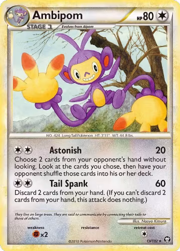 Ambipom (13/102), Triumphant — Pokémon card price