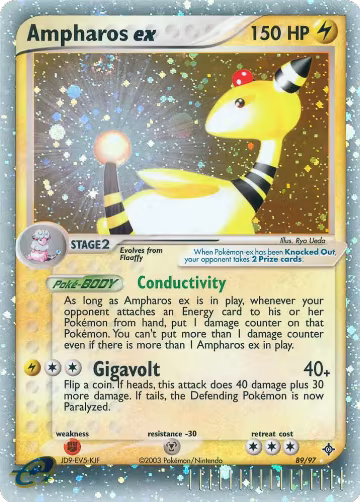 Ampharos ex (89/97), EX Dragon — Pokémon card price