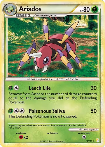 Ariados (15/123), HeartGold SoulSilver — Pokémon card price