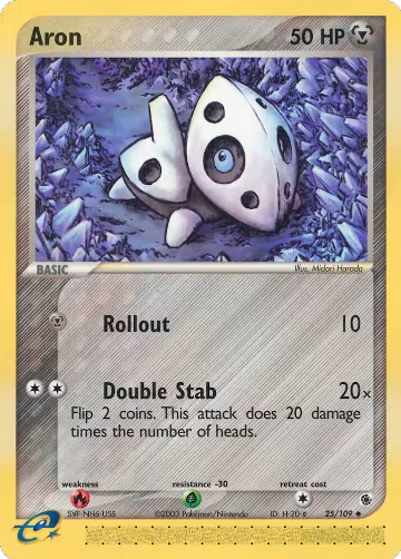 Aron - 25/109 (25/109), EX Ruby and Sapphire — Pokémon card price