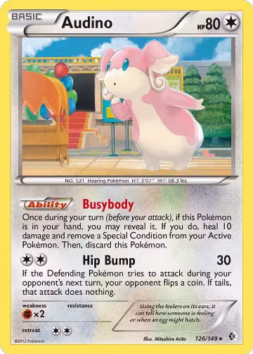 Audino (126/149), Boundaries Crossed — Pokémon card price