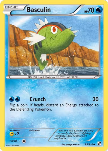 Basculin (35/114), Black and White — Pokémon card price