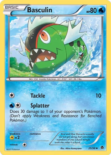 Basculin (25) (25/98), Emerging Powers — Pokémon card price