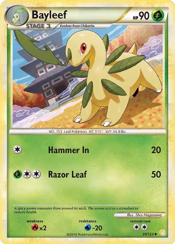 Bayleef (35/123), HeartGold SoulSilver — Pokémon card price