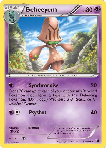 Beheeyem (56/101), Noble Victories — Pokémon card price