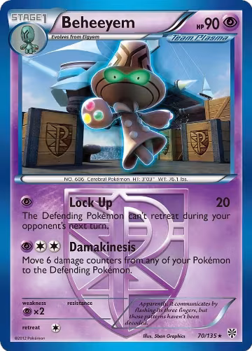 Beheeyem (Team Plasma) (70/135), Plasma Storm — Pokémon card price