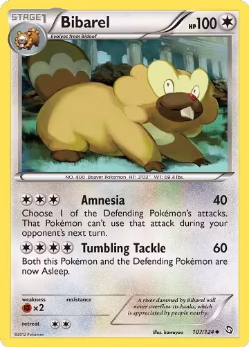Bibarel (107/124), Dragons Exalted — Pokémon card price