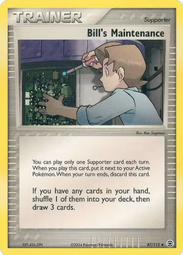 Bill's Maintenance (87/112), EX FireRed & LeafGreen — Pokémon card price