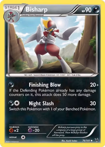 Bisharp (76) (76/101), Noble Victories — Pokémon card price