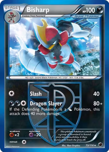 Bisharp (Team Plasma) (73) (73/116), Plasma Freeze — Pokémon card price