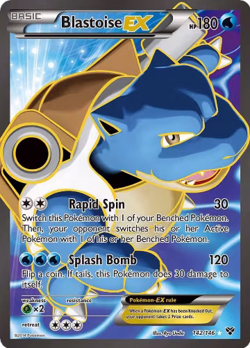 Blastoise EX (142 Full Art) (142/146), XY Base Set — Pokémon card price
