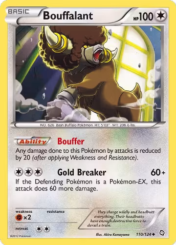 Bouffalant (110/124), Dragons Exalted — Pokémon card price