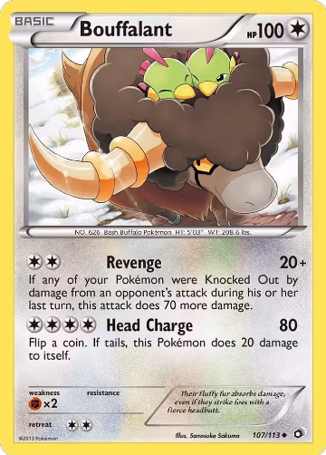 Bouffalant (107/113), Legendary Treasures — Pokémon card price