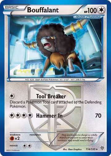 Bouffalant (Team Plasma) (114/135), Plasma Storm — Pokémon card price
