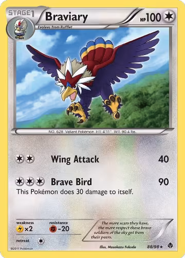 Braviary (88/98), Emerging Powers — Pokémon card price