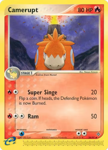 Camerupt (24/97), EX Dragon — Pokémon card price