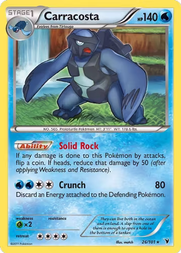 Carracosta (26/101), Noble Victories — Pokémon card price