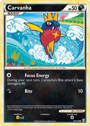 Carvanha (59/102), Triumphant — Pokémon card price