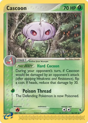 Cascoon (26/109), EX Ruby and Sapphire — Pokémon card price
