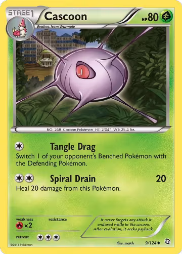 Cascoon (9/124), Dragons Exalted — Pokémon card price