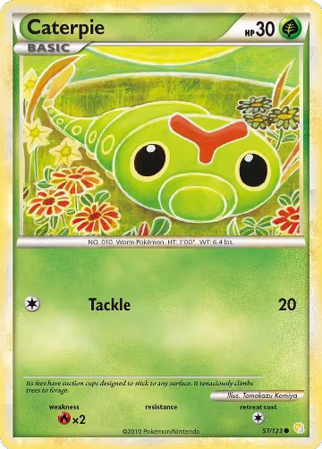 Caterpie (57/123), HeartGold SoulSilver — Pokémon card price