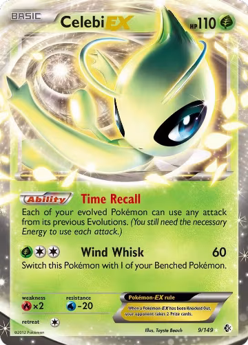 Celebi EX (9/149), Boundaries Crossed — Pokémon card price