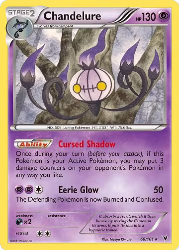 Chandelure (60/101), Noble Victories — Pokémon card price