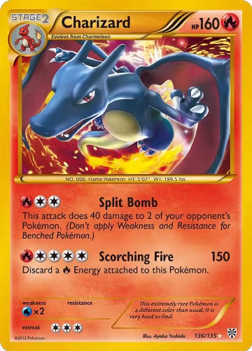 Charizard (136/135) — card price