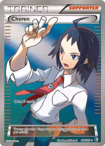 Cheren (148 Full Art) (148/149), Boundaries Crossed — Pokémon card price