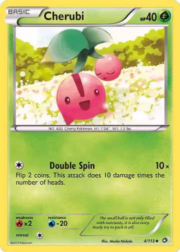 Cherubi (4/113), Legendary Treasures — Pokémon card price
