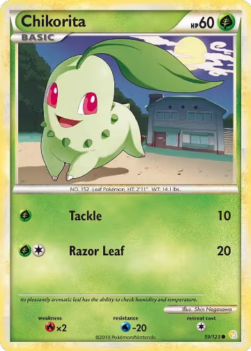 Chikorita (59/123), HeartGold SoulSilver — Pokémon card price
