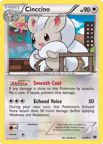 Cinccino (85/99), Next Destinies — Pokémon card price