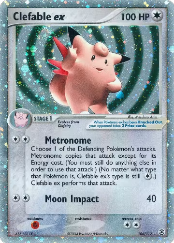 Clefable ex (106/112), EX FireRed & LeafGreen — Pokémon card price