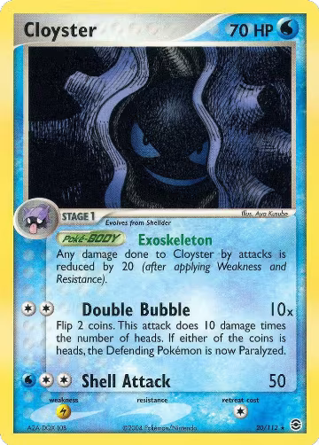 Cloyster (20/112), EX FireRed & LeafGreen — Pokémon card price