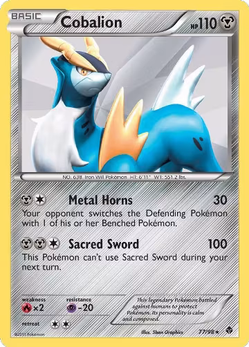 Cobalion (77/98), Emerging Powers — Pokémon card price