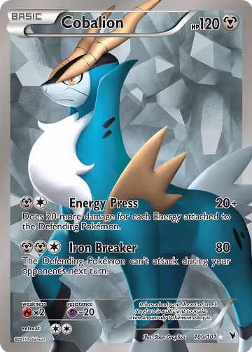 Cobalion (100 Full Art) (100/101), Noble Victories — Pokémon card price
