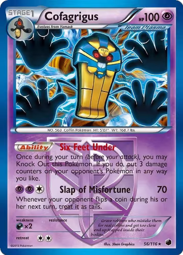 Cofagrigus (Team Plasma) (56) (56/116), Plasma Freeze — Pokémon card price