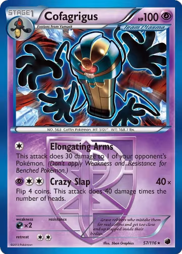 Cofagrigus (Team Plasma) (57) (57/116), Plasma Freeze — Pokémon card price