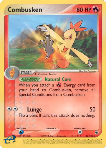 Combusken - 28/109 (28/109), EX Ruby and Sapphire — Pokémon card price