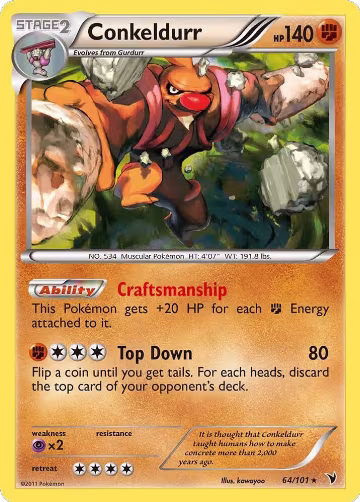 Conkeldurr (64) (64/101), Noble Victories — Pokémon card price